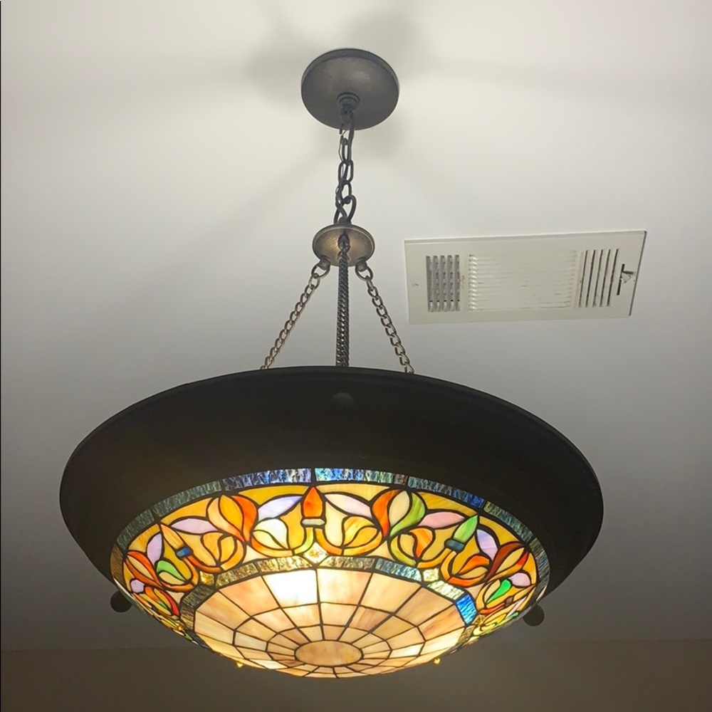 Tiffany style bowl chandelier